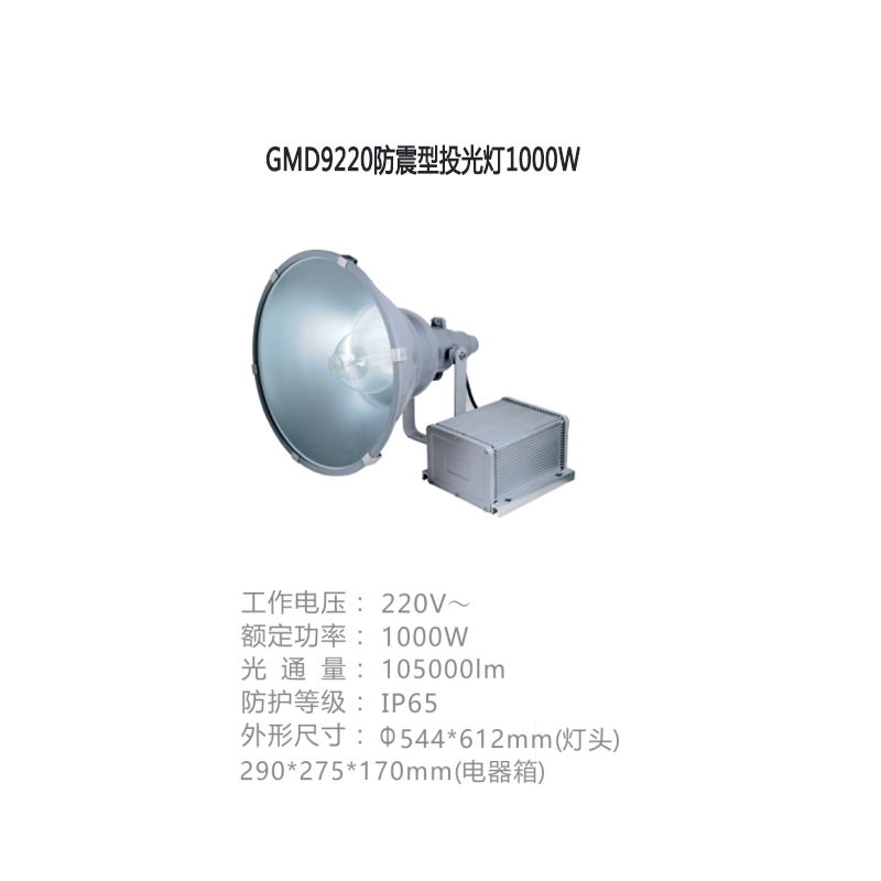 顶火 光明顶系列 1000w 防震型 探照灯 GMD9220 (个)