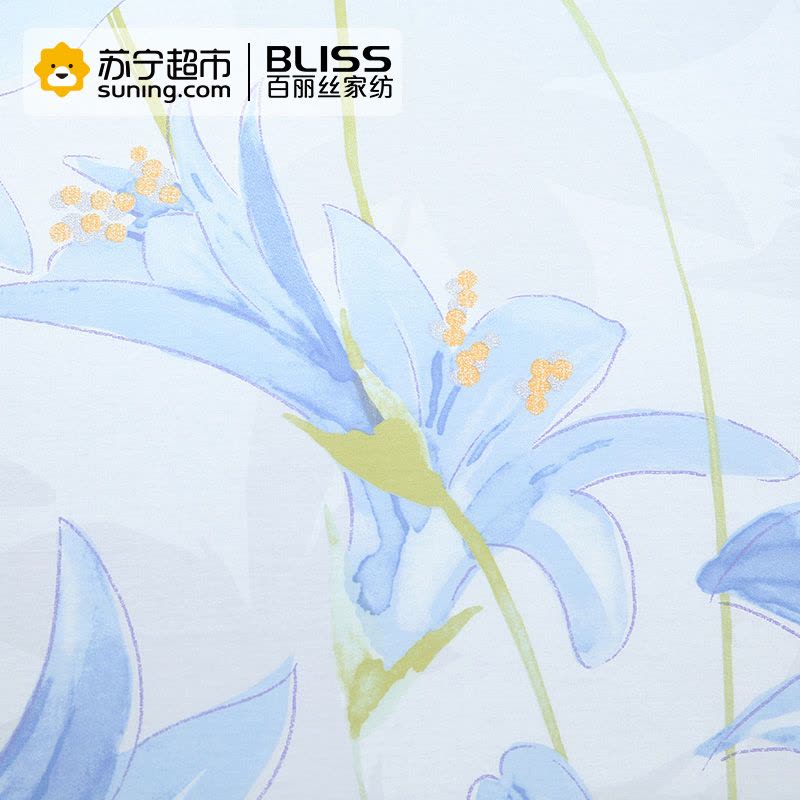 百丽丝(BLISS)水星家纺出品 全棉斜纹印花其他四件套床品套件床上用品床单枕套被套 蓝百合图片
