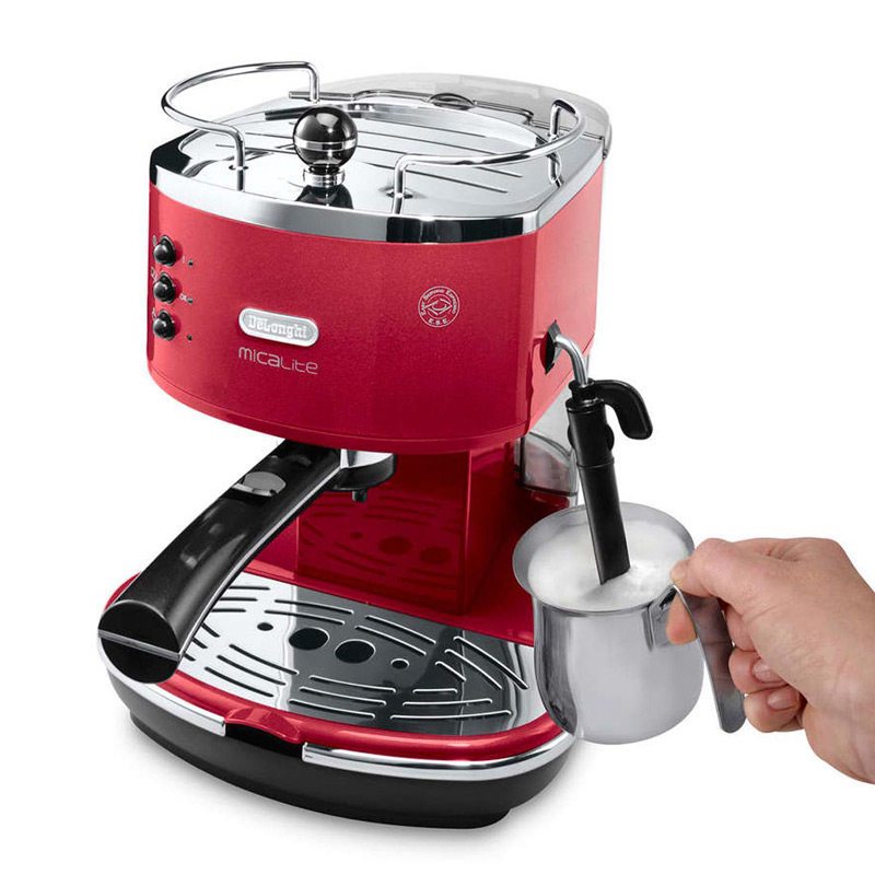 德龙(DeLonghi)ECOV311咖啡机 意式半自动泵压式咖啡机 红色