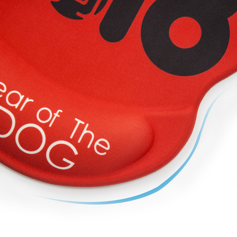 宜适酷 EXCO 二狗要发红色布制鼠标垫护腕 经典人体工学 加厚商务家用办公腕垫 布面腕托防滑鼠标垫 MSP016高清大图