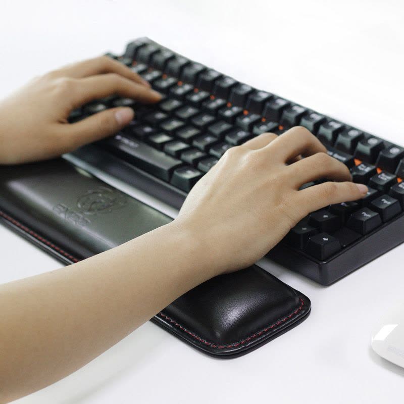 宜适酷 EXCO鼠标垫 护腕皮质包边键盘托 家用办公游戏其他键盘垫 手托人体工学腕垫BAS17002 Wrist黑色图片