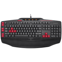 罗技(Logitech) 有线键盘 G103 黑红