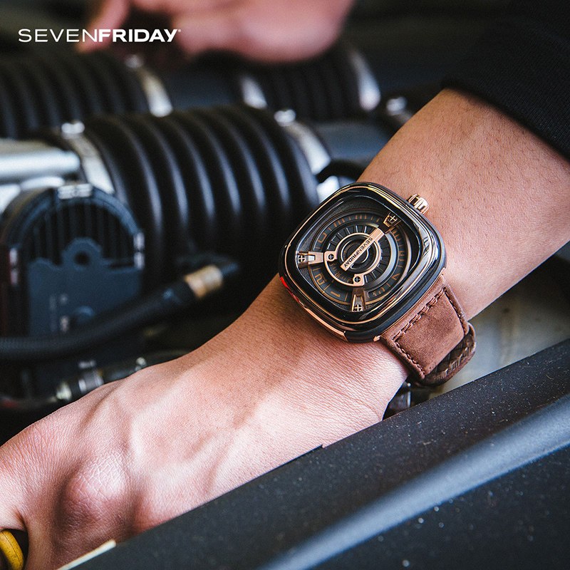 SEVENFRIDAY旗舰店正品瑞表7个七个星期五男士手表皮带机械表M2/2