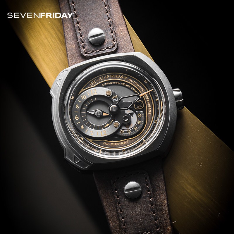 七个星期五(SEVENFRIDAY)正品瑞表 商务休闲 7个七个星期五男士手表皮带 机械表 男 Q2/03