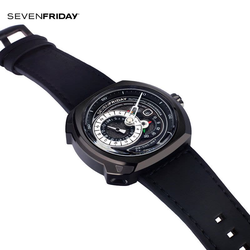 七个星期五(SEVENFRIDAY)正品瑞表7个七个星期五男士皮带机械手表Q3/01图片