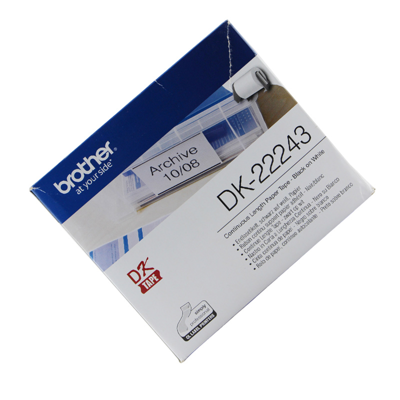 兄弟(brother) 标签色带 DK-22243 白底黑字 热敏纸质102MM*30.48M