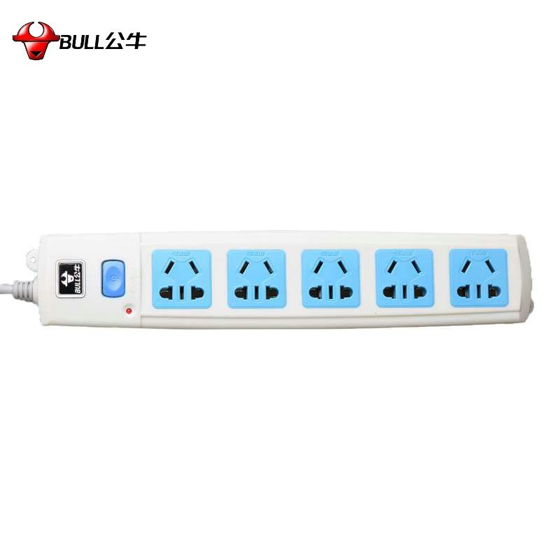 公牛(BULL) 插座GN-602 3米线 单排五个3孔