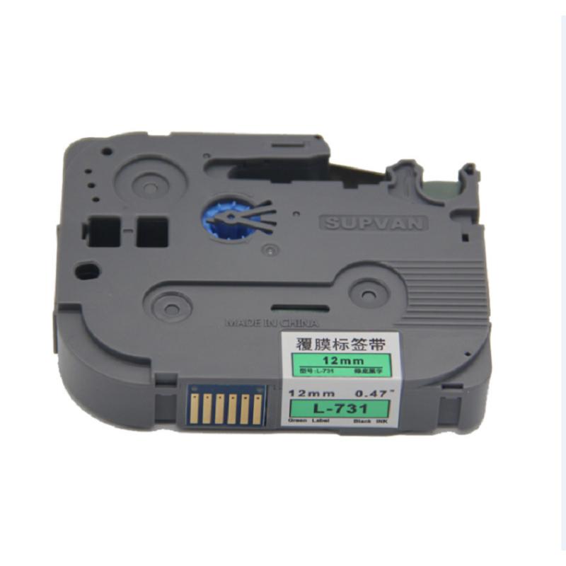 硕方 标签机绿底黑字色带12mm *8m L-731(单位:卷)