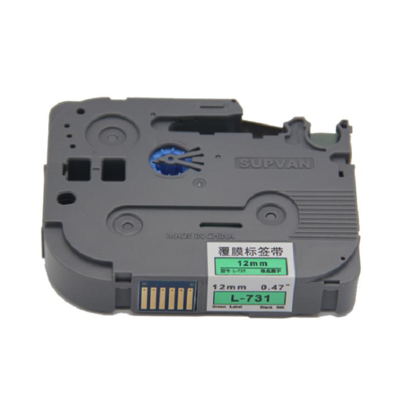 硕方 标签机绿底黑字色带12mm *8m L-731(单位:卷)