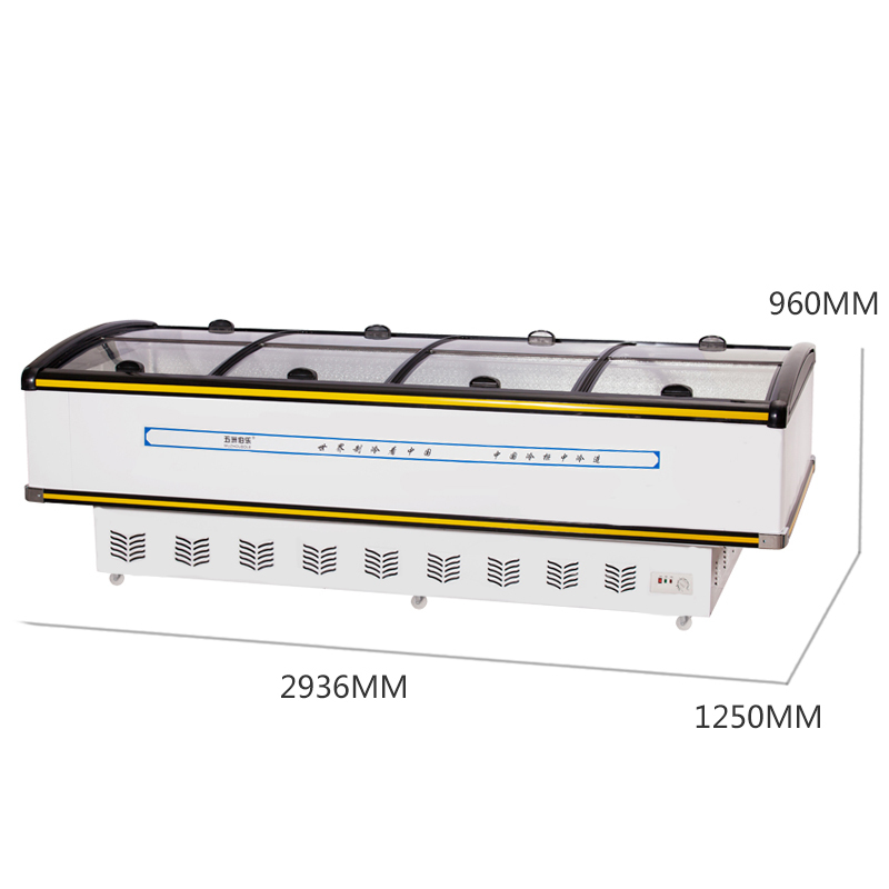 五洲伯乐(WUZHOUBOLE)SR/SF3000 1152升岛柜 商用冷藏冷冻展示柜 卧式冷柜海鲜柜推拉门速冻肉食冰柜