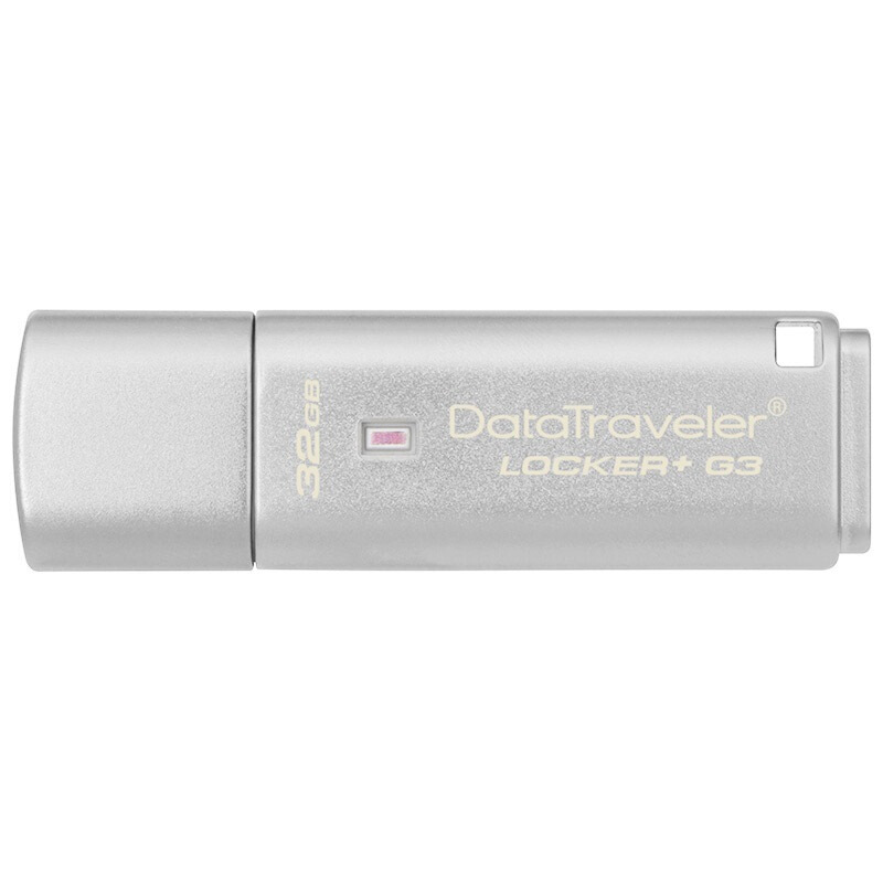 金士顿(Kingston)DTLPG3 32G U盘 USB3.0 256位AES硬件金属加密U盘