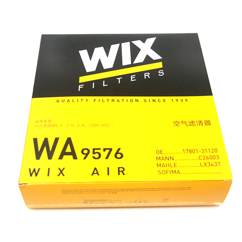 维克斯(WIX)空气滤清器/空滤芯 WA9576 丰田RAV4 2.0L 2.4L/埃尔法/大霸王/雷克萨斯ES350高清大图