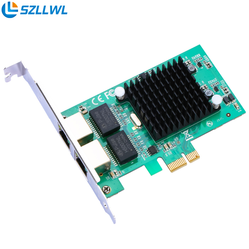 SZLLWL 82575-1X 双口千兆网卡intel82575芯片软路由 PCI-E接口 千兆以太网 1000Mbps