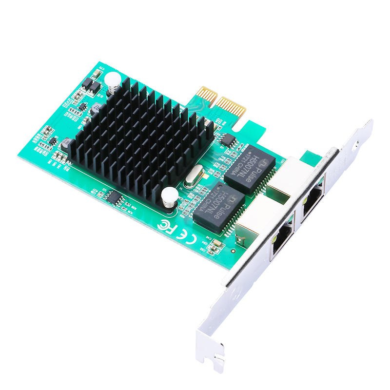 SZLLWL 82575-1X 双口千兆网卡intel82575芯片软路由 PCI-E接口 千兆以太网 1000Mbps