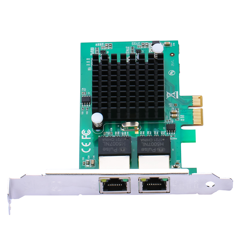 SZLLWL 82575-1X 双口千兆网卡intel82575芯片软路由 PCI-E接口 千兆以太网 1000Mbps