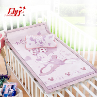 迪士尼儿童冰丝凉席新生儿夏季婴儿床凉席幼儿园午睡儿童机洗凉席