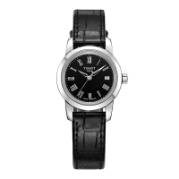 天梭TISSOT 梦幻系列 简约日历 皮革表带 石英女士表 T033.210.16.053.00