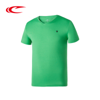 赛琪运动T恤夏季男纯色百搭V领弹力针织透气短袖休闲短T恤115195