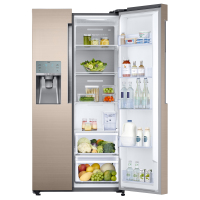 三星(SAMSUNG)RS58N66307P/SC 621升对开门冰箱风冷无霜智能变频大容量家用电冰箱节能省电金色