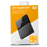 西部数据(WD)My Passport 2TB 2.5英寸 经典黑 移动硬盘 WDBYFT0020BBK-CESN