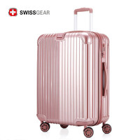 SWISSGEAR十字系列拉杆箱万向轮行李箱男女通用PC+ABS旅行箱韩版登机箱包密码箱颜色随机发