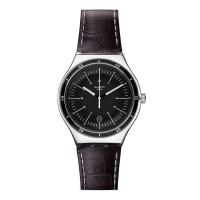 斯沃琪(SWATCH)琪手表 经典商务 皮革表带 石英男士表 特鲁维尔YWS400