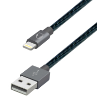 Snowkids渔网系列苹果MFi认证Lightning闪电接口数据线(深空灰)1.5米