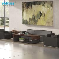 办公沙发简约现代接待室会客区三人位办公室沙发茶几组合