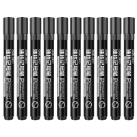 得力思达记号笔S550 单头 2.0mm 油性黑色