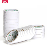 得力deli30400双面棉棉纸胶纸胶带两面胶带背宽9mm*10米粘胶带32卷包邮