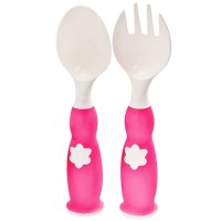zoli BF12FSP002 婴幼儿叉勺套装 旅行便携组合 粉色 美国