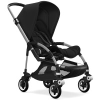 Bugaboo Bee5 2017年新款银框黑座垫婴儿推车 车篷颜色可选 银框黑座垫黑色