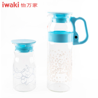 [百年品牌,精致生活,高端耐热玻璃水壶]CT-CS-2BL怡万家臻品冷水壶二件套淡雅蓝