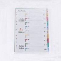 HUA JIE华杰 20本装 HJ-12C 12页彩色PP分类页(PP材质) 分页纸/数字分类页