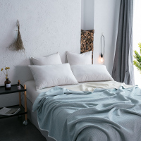 俏庭 细条蓝 全棉针织 夏被 空调被 2*2.3M(单位:条)