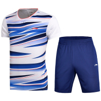 李宁 LI-NING 17年新款羽毛球比赛套装 上衣短裤短袖