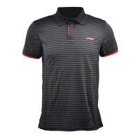 李宁(LI-NING)羽毛球服T恤短袖POLO衫男款速干运动服休闲服