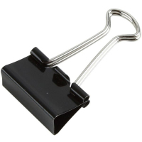 齐心(comix)B3629 强力长尾票夹 5号 19mm 40个/筒 黑色(JL)