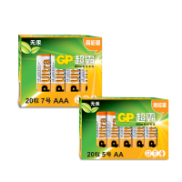 超霸(GP)超霸碱性电池套装(碱性5号电池20粒/碱性7号电池20粒