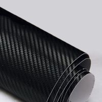 华饰 车用碳纤维车身贴纸 3D黑30cm宽*1米 二代立体碳纤维纸 光面碳纤贴膜 汽车用品 汽车车贴 10贴装