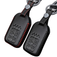 华饰 本田十代思域钥匙包 手缝智能四键红色 专用汽车钥匙套改装