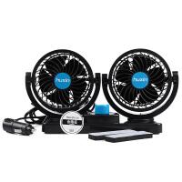 华饰 车载风扇12V摇头点烟式迷你小风扇 车上降温电风扇