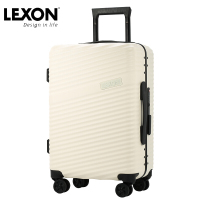 法国乐上(LEXON) 商务拉杆箱20英寸铝框登机旅行箱男女万向轮行李箱TSA海关锁 LNR1955W07S 白色