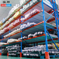 实邦 中重型仓库货架 轻纺城仓储置物架 布匹面料布料货架 1.5吨/层200*150*300=3层主架