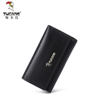 啄木鸟钥匙包多功能卡包零钱包女士牛皮简约锁匙包时尚小件