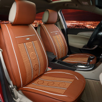 皓邦汽车坐垫夏季冰丝座垫套四季垫速腾迈腾途观宝来斯柯达汽车座套朗逸途观 橘色 舒适款
