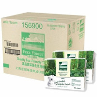 洁云(Hygienix) 自由森林 200张 折叠式 擦手纸 156902 (箱*20包)(单位:箱)