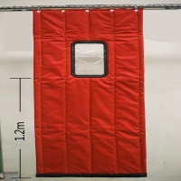 金立美 透明大开窗 大红色皮革门帘(含附件 ) 2600mm*700mm (单位:片)