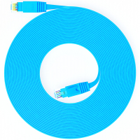 山泽（SAMZHE）六类网线 CAT6类千兆扁平电脑网络跳线 成品网线 蓝色10米SZ-610BE