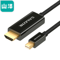 山泽(SAMZHE)Mini DP转DP转换线 雷电接口苹果电脑MacBook接DP显示器 1.5米 黑色MCP15